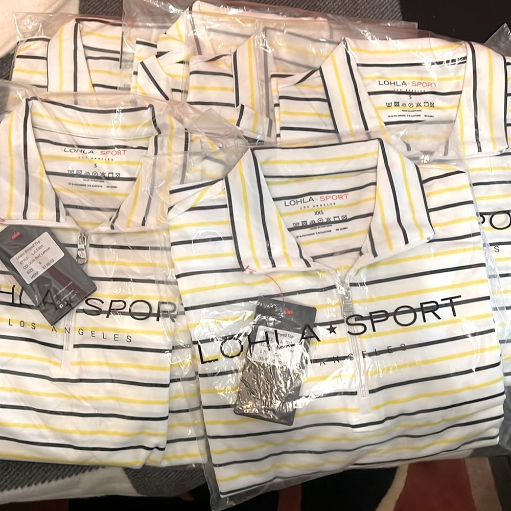 Lohla Sport Top  XXS,XS Medium and XXLarge Golf Performance Pullover 1/4 Zip NEW